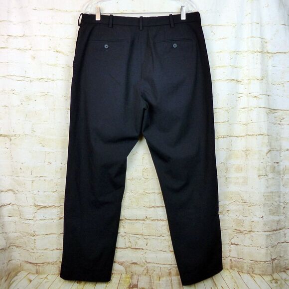 Uniqlo Pants Mens L 33-36 Navy Ezy Ankle Length Wool-Like Trouser Peppy 45149 - Picture 2 of 12